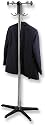Hago Ambassador Hat and Coat Stand De Luxe 1625mm Black and Chrome Ref 525018