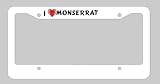 Custom License Plate With I Love Monserrat Custom License Plate With I Love Monserrat