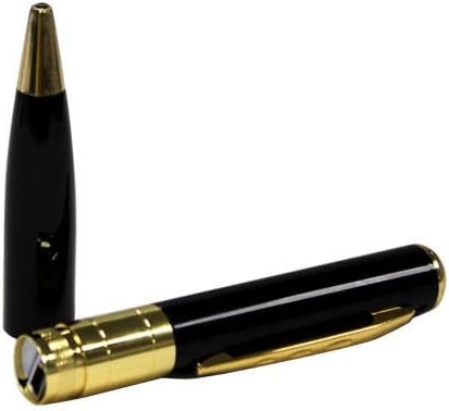 Hidden Camera Spy Pen HD Video and Audio Recorder Bundle - BONUS 16GB Memory Card + 5 Ink Refills (Gold Accent)