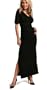 V-Neck Long Black Dress - Plus Sizes Available (Fuss Free Apparel)
