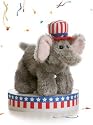 Plush Republican G.O.P Elephant Mini Flopsie 8"