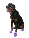 Pawz All Weather Rubber Dog Boots - Set of 12 - LARGE (Purple)