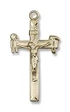 14K Gold Crucifix Medal