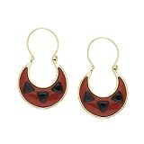 House of Harlow 1960 By Nicole Richie Red Resin & Black Stone Earrings