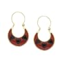 House of Harlow 1960 By Nicole Richie Red Resin & Black Stone Earrings