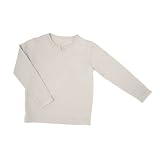 Merino Kids Long-Sleeve Baby Pajama Top, Cream, 1-2 years, 100% Natural Merino