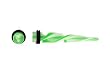 Acrylic Twister Taper - Green and White Swirl - 00g - Sold as a Pair