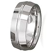 Tungsten Carbide Men's Ring with Beveled Edges