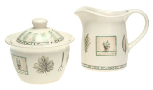 Pfaltzgraff Naturewood Stoneware Sugar Creamer Set