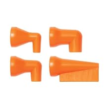 Loc-Line Coolant Hose 90 Degree Nozzle Kit, Acetal Copolymer, 4 Piece, 1/2" Hose ID