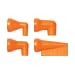 Loc-Line Coolant Hose 90 Degree Nozzle Kit, Acetal Copolymer, 4 Piece, 1/2" Hose ID