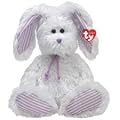 TY ClassicMayfair  White Bunny with Purple Accents