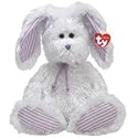 TY ClassicMayfair  White Bunny with Purple Accents