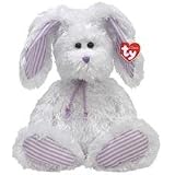 TY ClassicMayfair  White Bunny with Purple Accents
