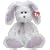 TY Classic Mayfair White Bunny with Purple Accents