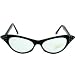 SG6CL/2 (Black) Rhinestone 1950's Cat Eye Glasses