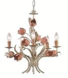 Crystorama Southport 4805-SR 5 Light 300 watt (22H x 20W) Chandelier Lighting in Sage+Rose