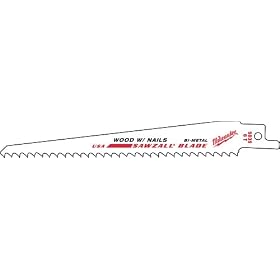 Milwaukee 48-00-8036 Super Sawzall Blade 6 Teeth per Inch 9-Inch Length by Milwaukee