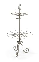 Jewelry Stand with 2 Rotating Tiers, Height-Adjustable - Wrought-Iron Steel Jewelry Stand with 2 Rotating Tiers, Height-Adjustable - Wrought-Iron Steel
