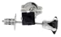 Sterling Silver Black 1/5 Carat Size (each) Princess Cut CZ Stud Earrings
