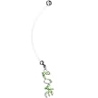Peridot Green Gem Love Pregnant Belly Ring