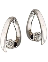 .25CTW Diamond Loop Earrings 14K White Gold