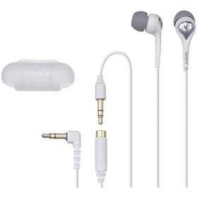 Sony MDR-EX71SLA Fontopia Bud-Style Headphones with Case (White)