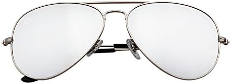 Phaedrus Optics Eclipse Full Mirrored Aviator Sunglasses UV400 (metal, Silver)