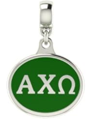 Alpha Chi Omega Sorority Drop Charm Fits Most European Style Bracelets Including Chamilia, Zable, Troll and More. High Quality Bead in Stock for Fast Shipping.