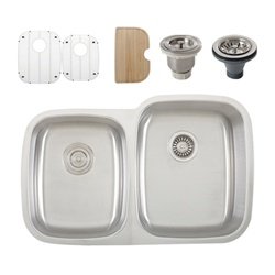 Undermount 16 Gauge Stainless Steel Double Bowl Kitchen Sink