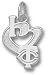 Minnesota Twins Solid Sterling Silver ''I Heart TC'' 1/2'' Pendant