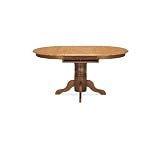 Review International Concepts  / International Concepts T58-42XBT 42 x 42 x 60 Inch Single Pedestal Extension Table Top Only - Cinnamon-Espresso