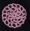 Mauve Hair Net Crocheted Hair Bun Cover-MINI