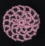 Mauve Hair Net Crocheted Hair Bun Cover-MINI