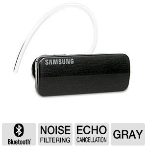 Samsung HM1700 Bluetooth Headset with Noise reduction and Echo cancellation, supports Music streaming (Gray)