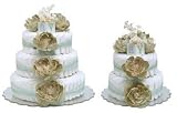 ~ Bloomers *Sage Green Peonies* Baby Diaper Cake