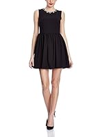 Yumi Vestido Beaded Sleeveless Dress (Negro)