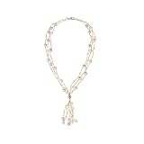 Freshwater Pearl Multi-Strand Lariat Necklace - Pink/ Purple