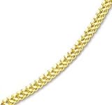 14k Yellow 5 mm Mens Fancy Bold Franco Necklace - 26 Inch