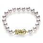 8x8.5mm A Quality Silver Overtone Japanese Akoya saltwater cultured pearl Double Strand Bracelet 7"