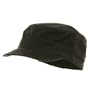Washed Cotton Fitted Army Cap-Black W32S34E
