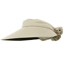 UV Large Peak Golf Visors-Putty