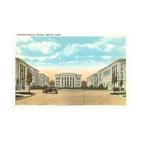 Harvard Medical School, Boston, Massachusetts Art Poster Print, 17x11