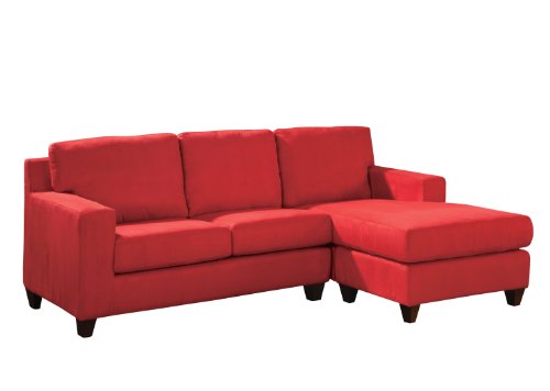 ACME Reversible Chaise Sectional, Red