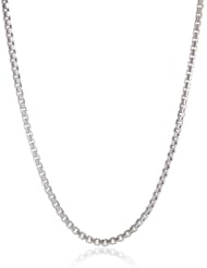 14k Italian Gold Diamond Cut Hollow Box Chain Necklace