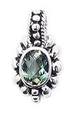 Green Topaz Pendant set in .925 Sterling Silver.