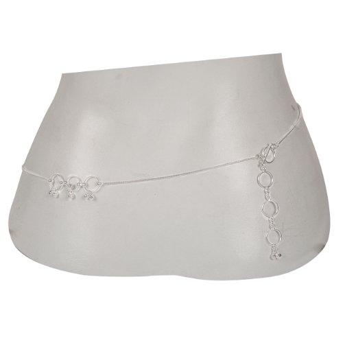 Silver Body Jewelry Belly Chains Length 31.5 inches