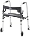 Clever-Lite LS Folding Walker With Seat And Push Down Brakes
