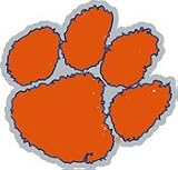 SD51502 Clemson University Tiger Paw Holographic Decal