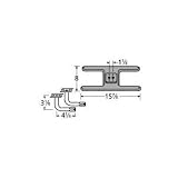 MCM 20502-73112 Cast Iron H Twin, Centered, 1.25 Inch Offset Burner